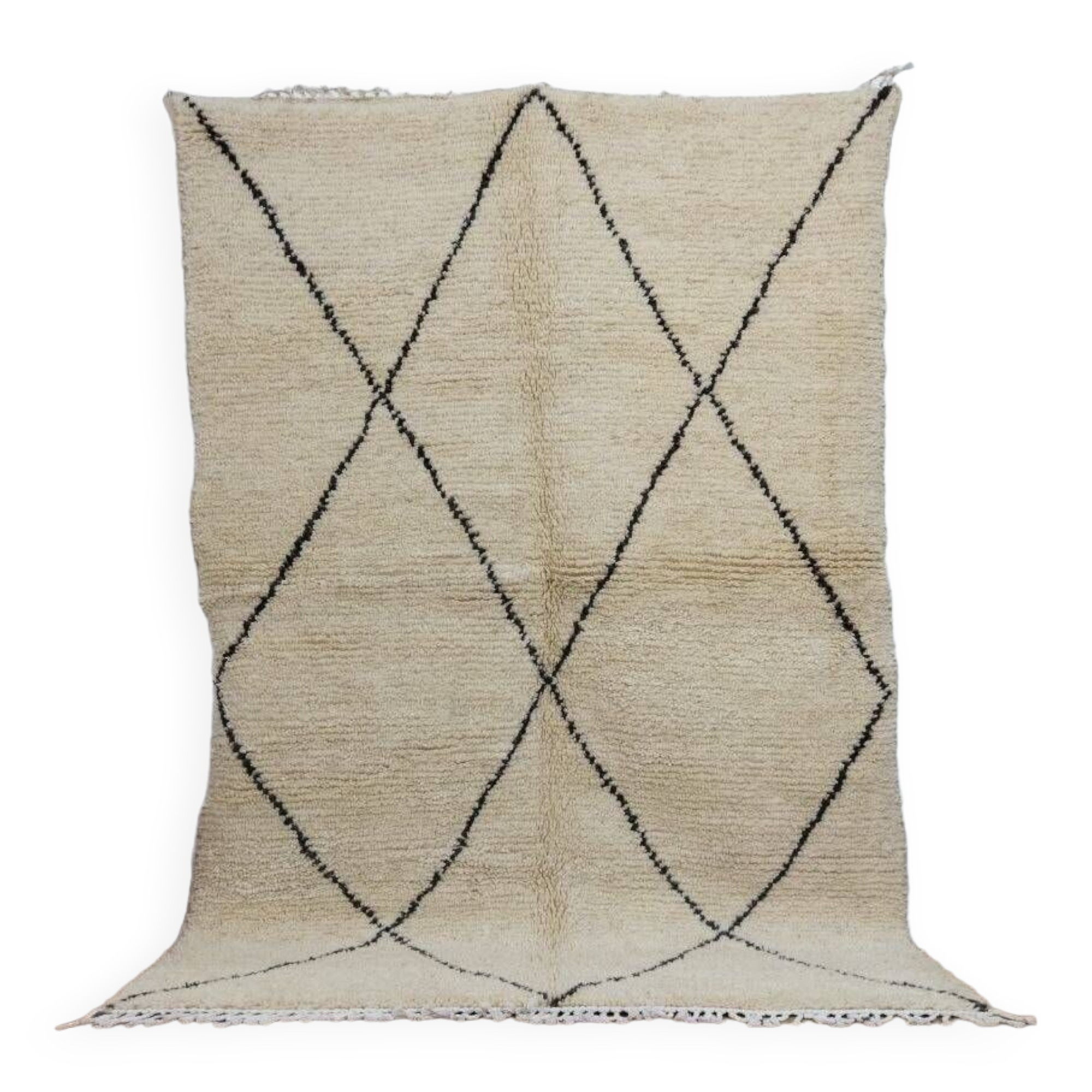 Handmade wool Berber rug 214 x 146 cm