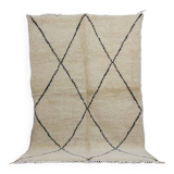 Handmade wool Berber rug 214 x 146 cm