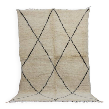 Handmade wool Berber rug 214 x 146 cm