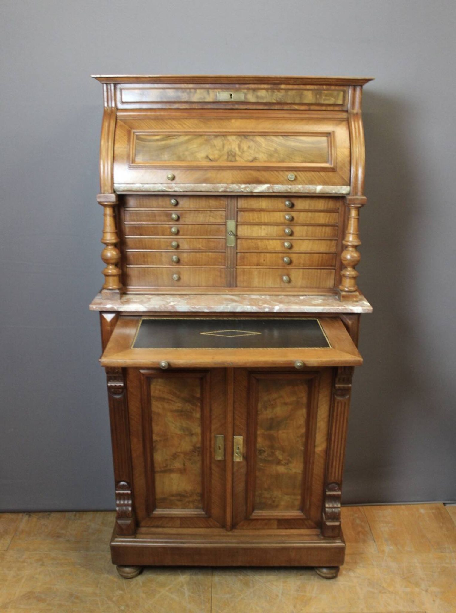 Late 19th century walnut dentist's cabinet