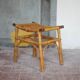 Vintage bamboo stool or bamboo luggage rack, ottoman