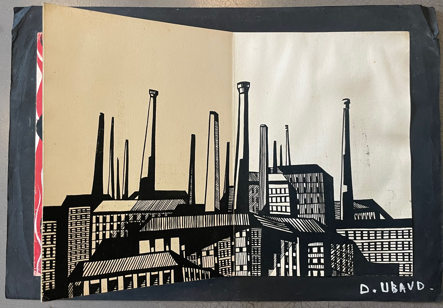 Table book cover study G.Cesbron 20th century