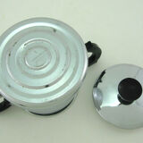 Antique chrome-plated copper sugar bowl - Menesa France - vintage 1940s