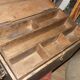 Beautiful cabinetmaker's trunk in wood and metal from the 1900s. With 3 storage compartments