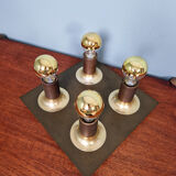 Space Age ceiling light/wall lamp in brass, Cosack Leuchten, 1970.