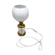 AKA Leuchten – Crystal and Brass Table Lamp, Germany, 1970s, Mid-Century Mo