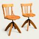 Pair of Baumann rotating screw chairs 1960