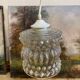 Vintage molded glass pendant lamp