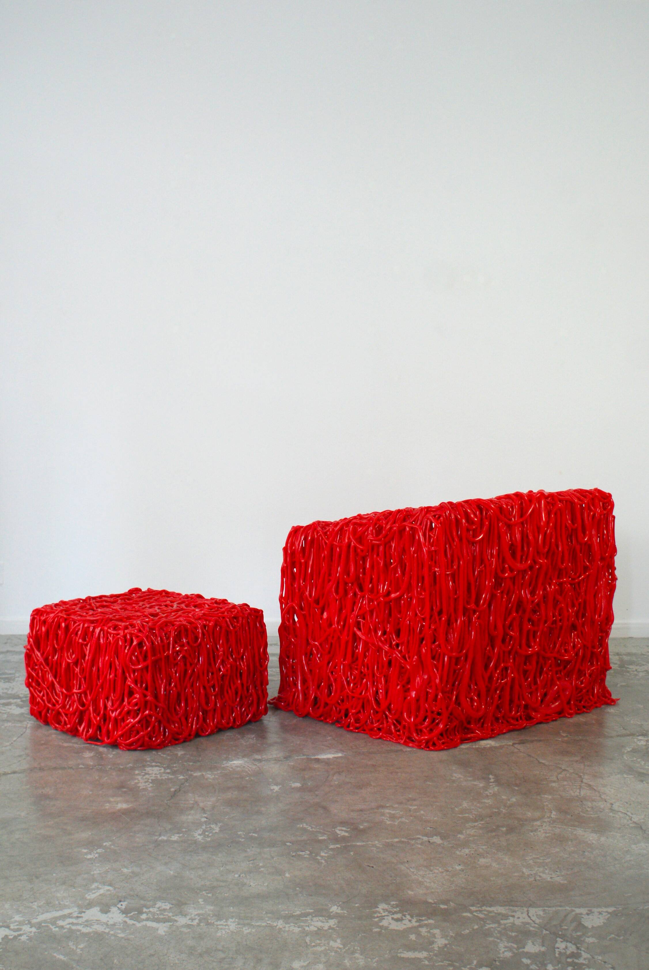 Senzafine armchair and pouf by Gaetano Pesce