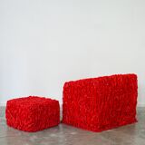 Senzafine armchair and pouf by Gaetano Pesce