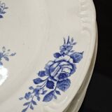 Set of 8 flat plates in earthenware by Boch Frères La Louvière "Rohdia"