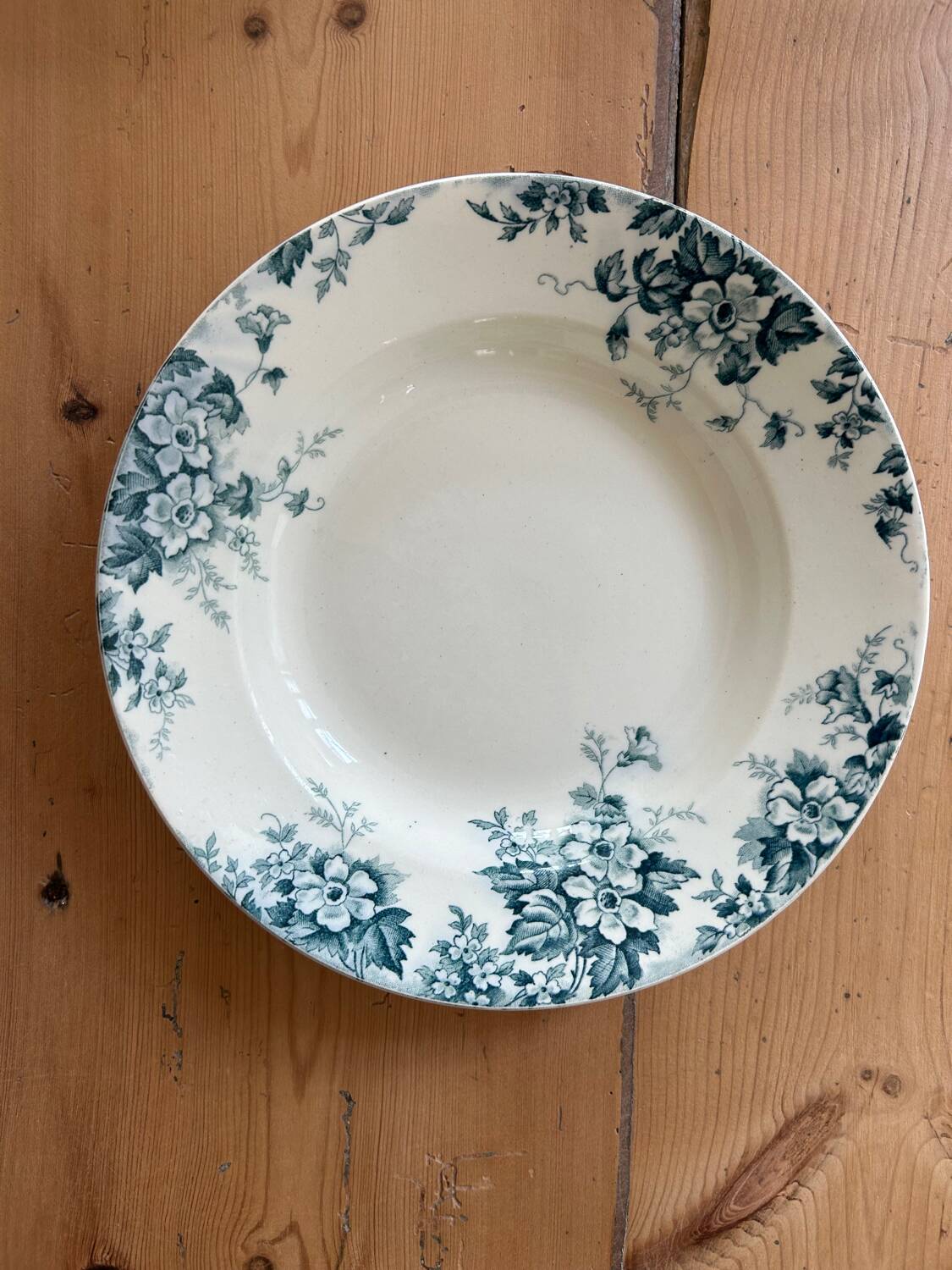 Series of 4 mismatched soup plates “Terre de Fer”
