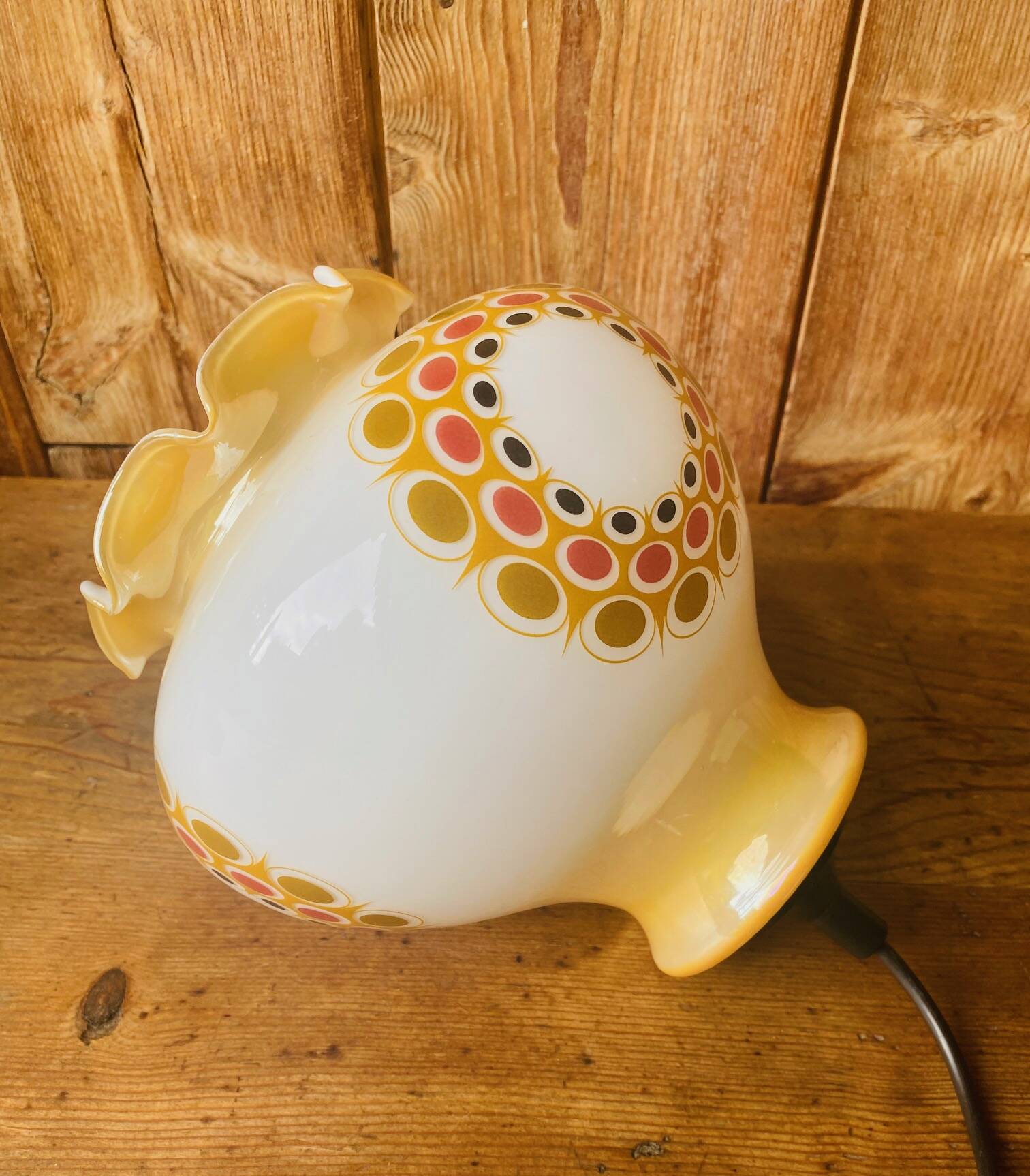 Vintage opaline pendant light 70