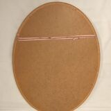 Oval mirror bevelled wooden golden 78x58cm
