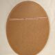 Miroir ovale biseauté en bois doré 78x58cm