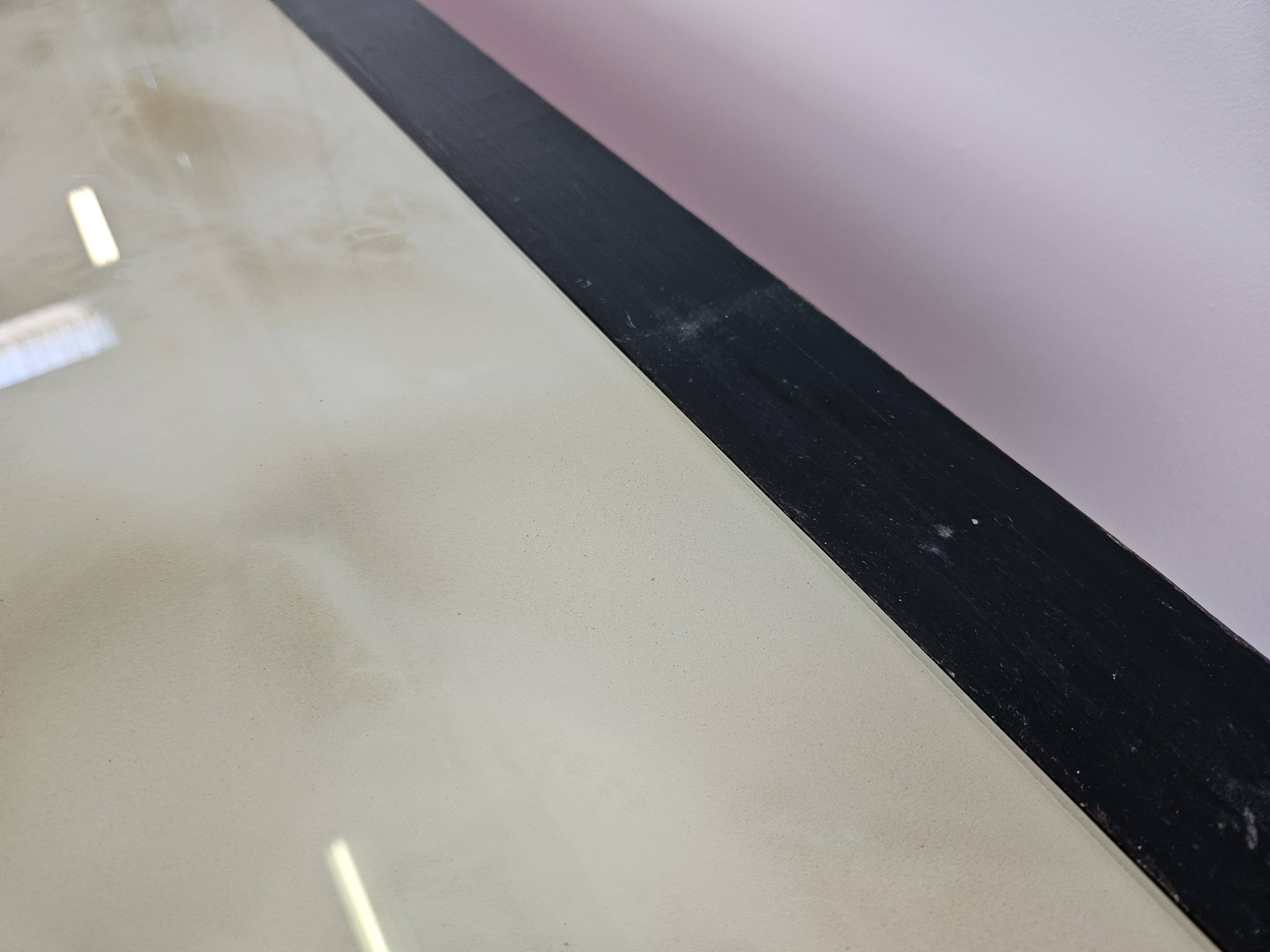 1960s bedroom dresser with six drawers and glass top