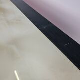 1960s bedroom dresser with six drawers and glass top