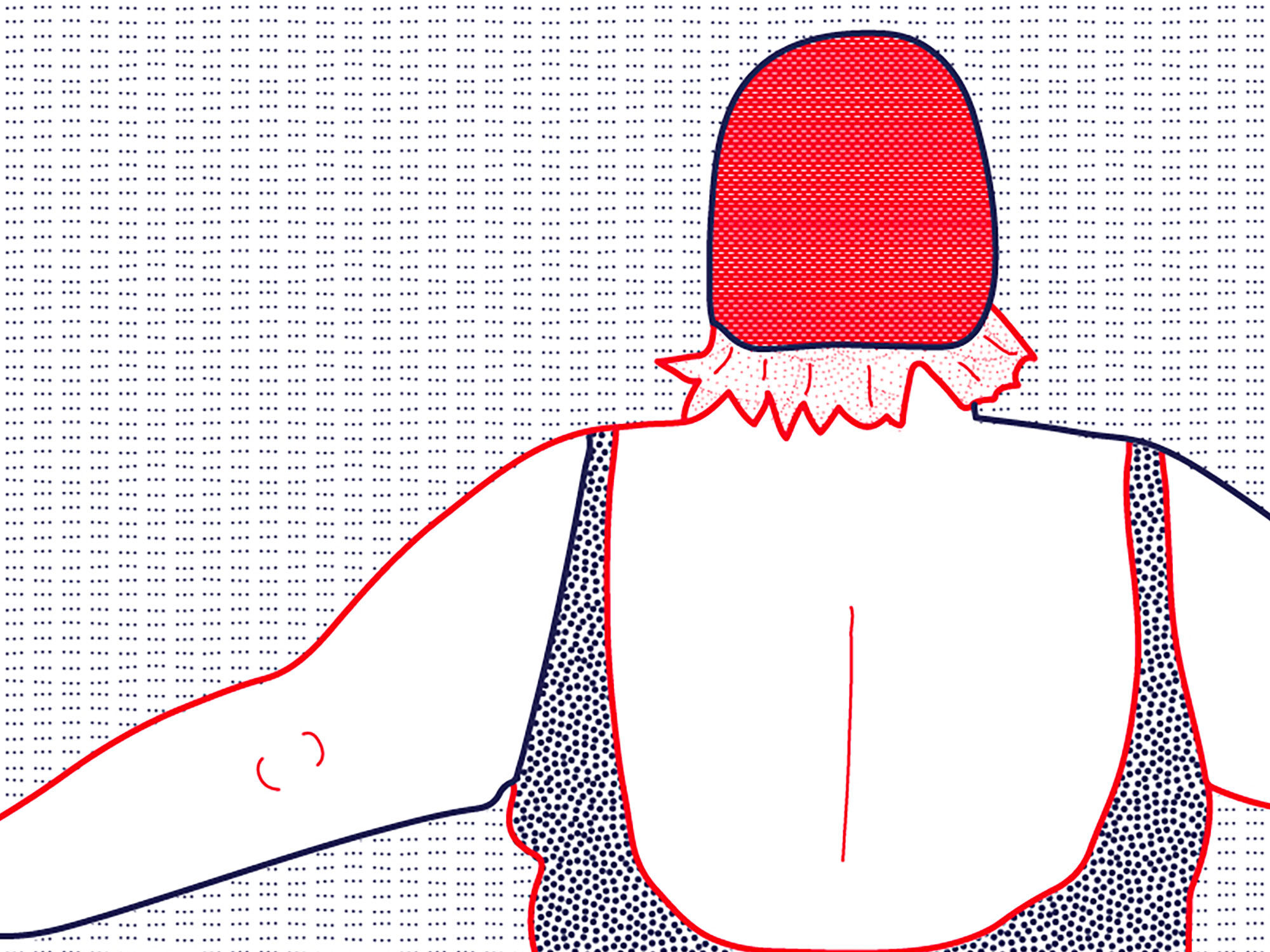 Illustration A4 Naiade No. 2/8 Brittany blue bather