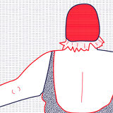 Illustration a4 naiade no. 2/8  bretagne baigneuse bleu