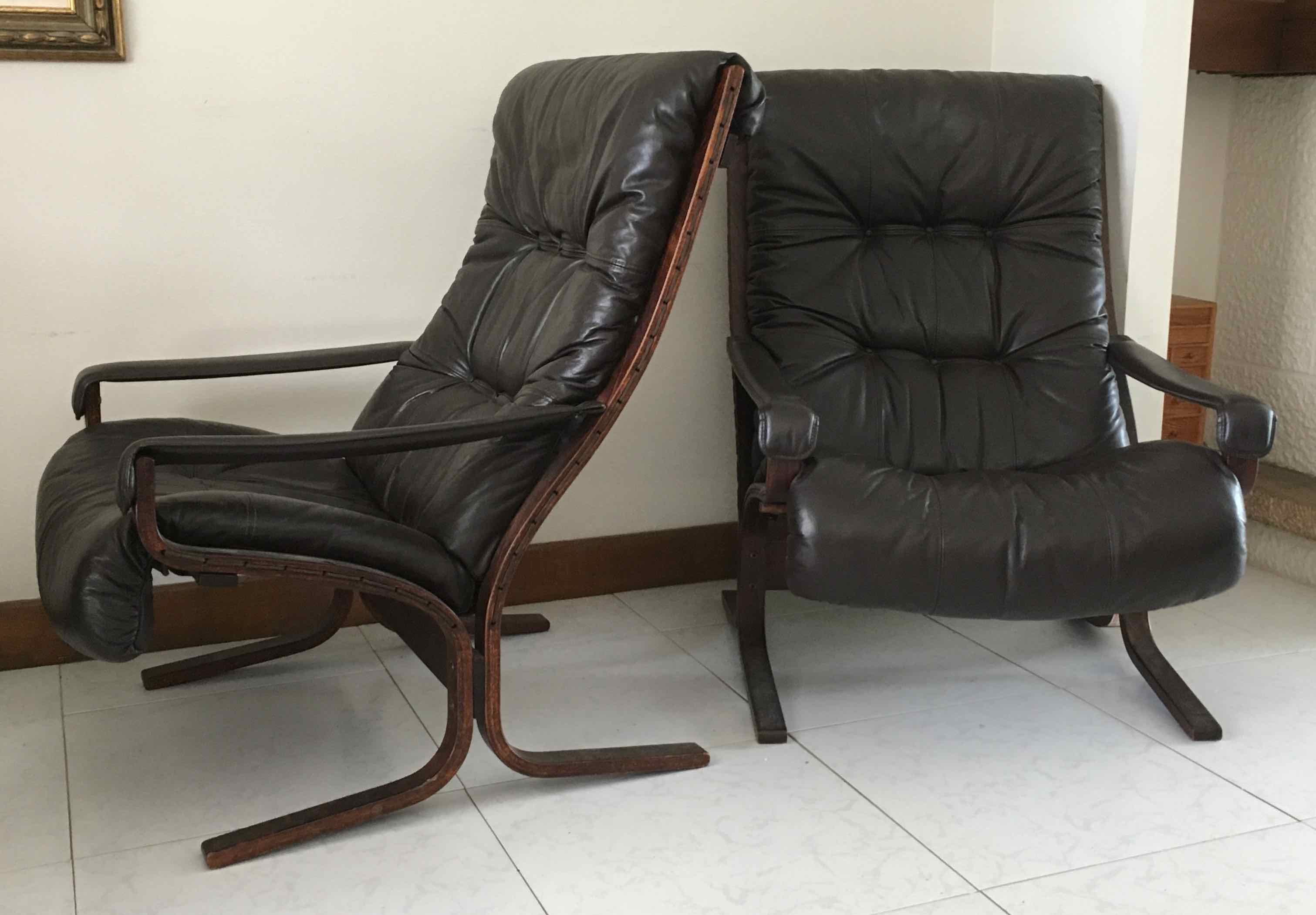 Two Siesta armchairs by Ingmar Relling for Westnofa Norway 1960