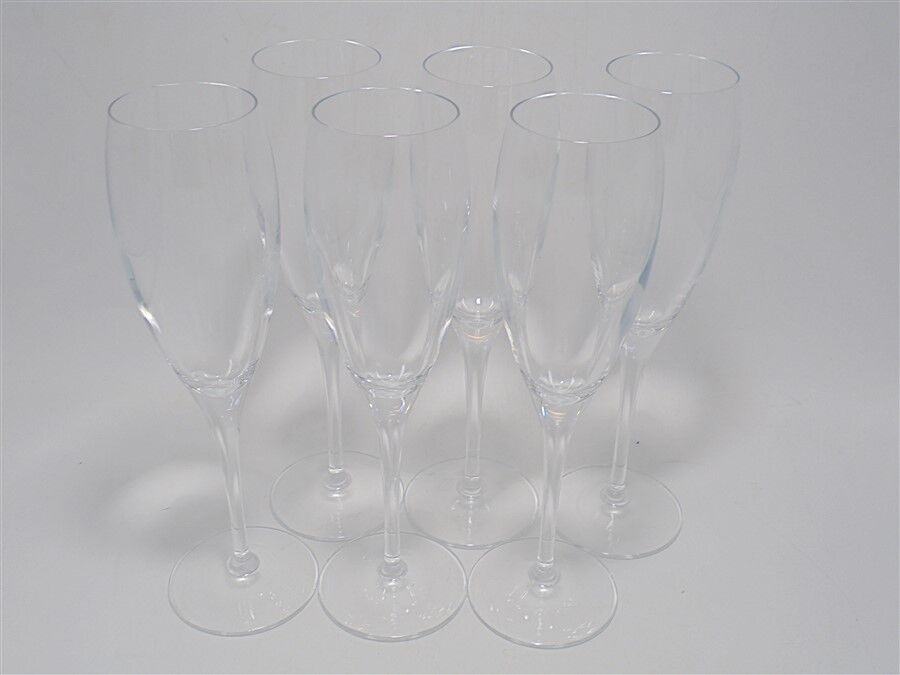 Set of 6 champagne flutes