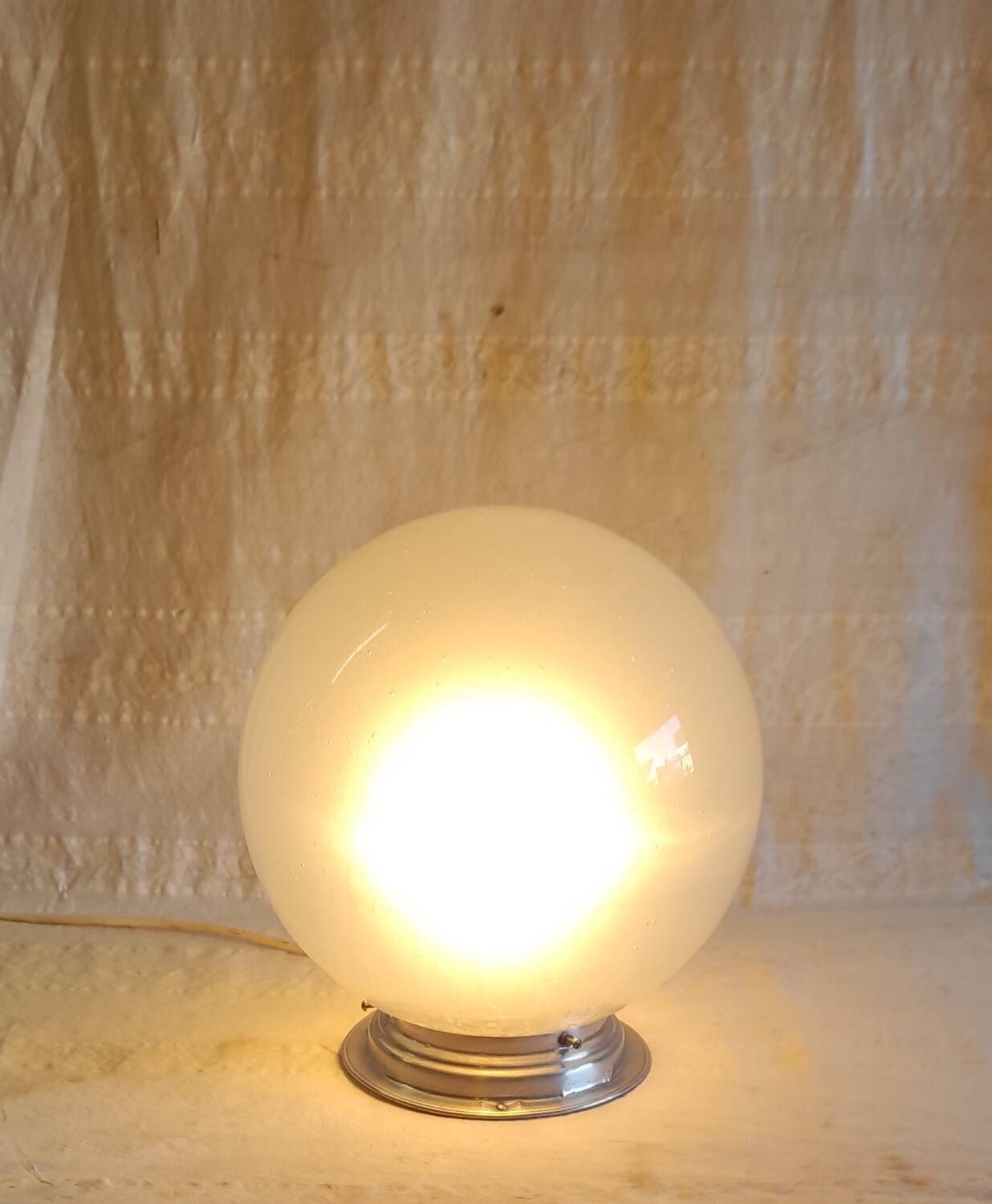 Bauhaus style ceiling light in blown glass - mid 20th century
