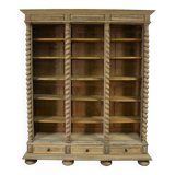 19th century bleached walnut bookcase