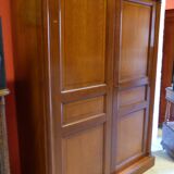 Wardrobe two doors empire style wood merisier