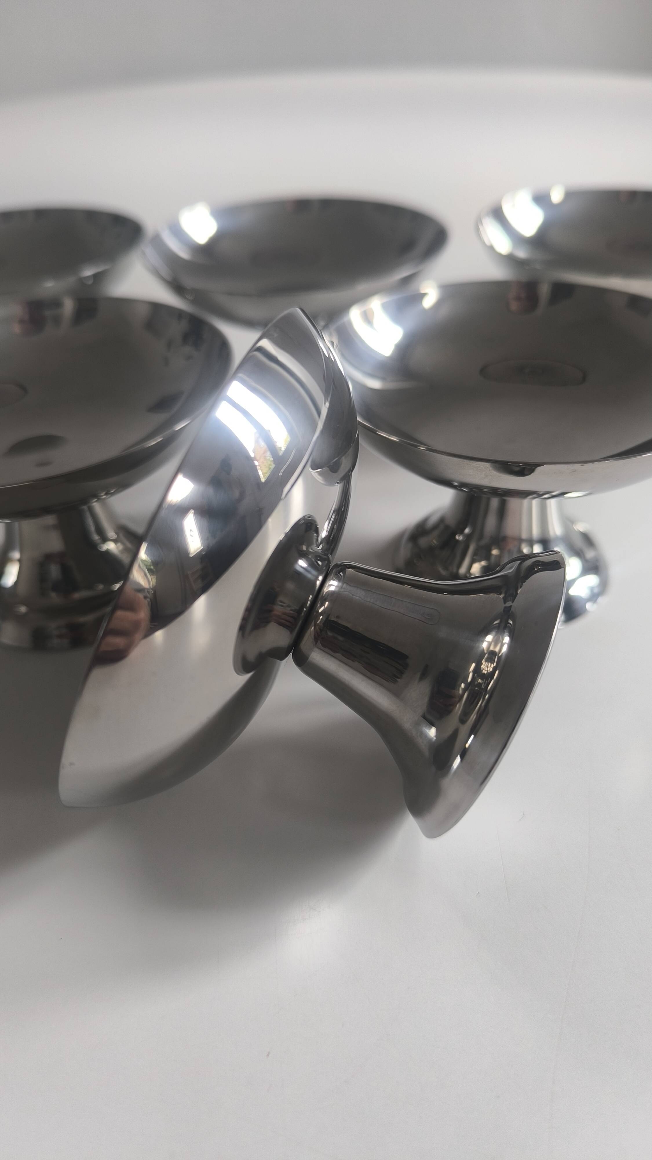 Set de 6 coupes à glace en inox 18/10