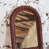 Spanish wicker mirror, 1960