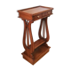 Pedestal table or English cherry saddle with lyre feet