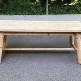 Georges Robert 1960 farmhouse table renovated in raw solid wood 200cm