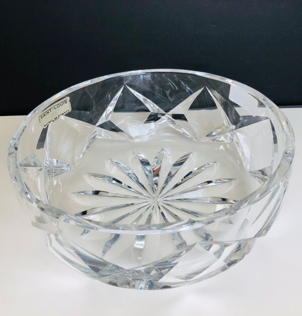 Coupe saladier en cristal taillé de Saint Louis