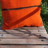 Orange Peruvian cushion cover