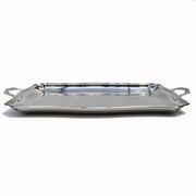Jean Couzon tray in arabesque grey stainless metal