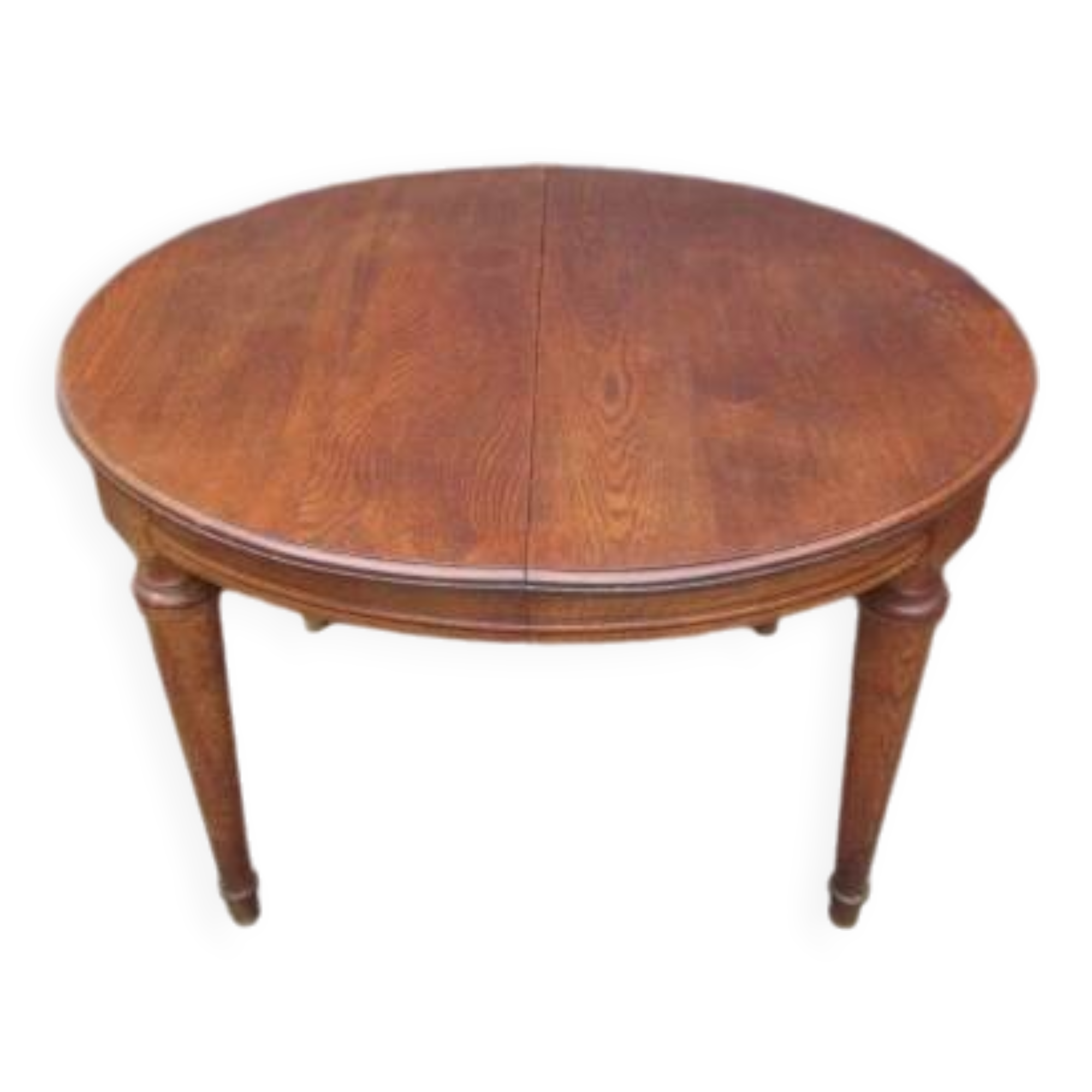 Antique round table in solid oak
