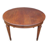 Antique round table in solid oak