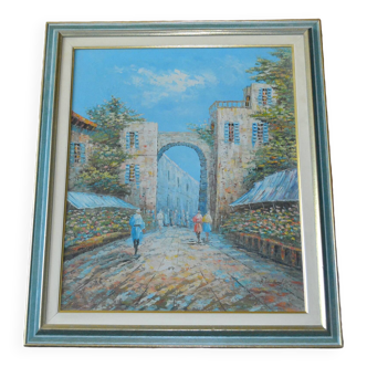 Oil painting "Fish Market"