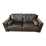 Convertible leather sofa