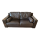 Convertible leather sofa