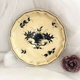 Decorative plate earthenware from Salins France decoration Basket