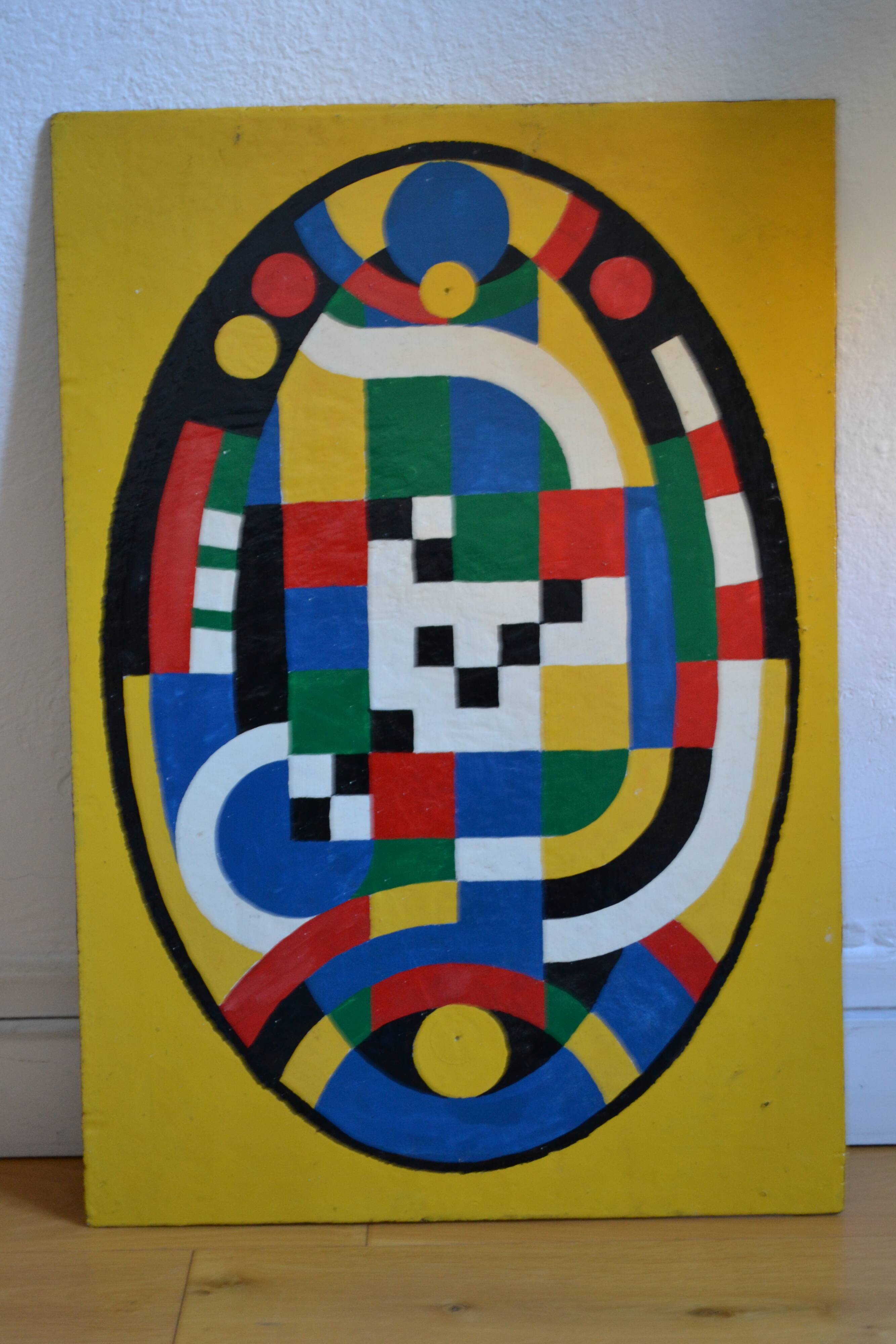 Orphism, Follower of Sonia Delaunay, Oil on panel, 67 x 46 cm