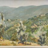 French vintage signed oil painting