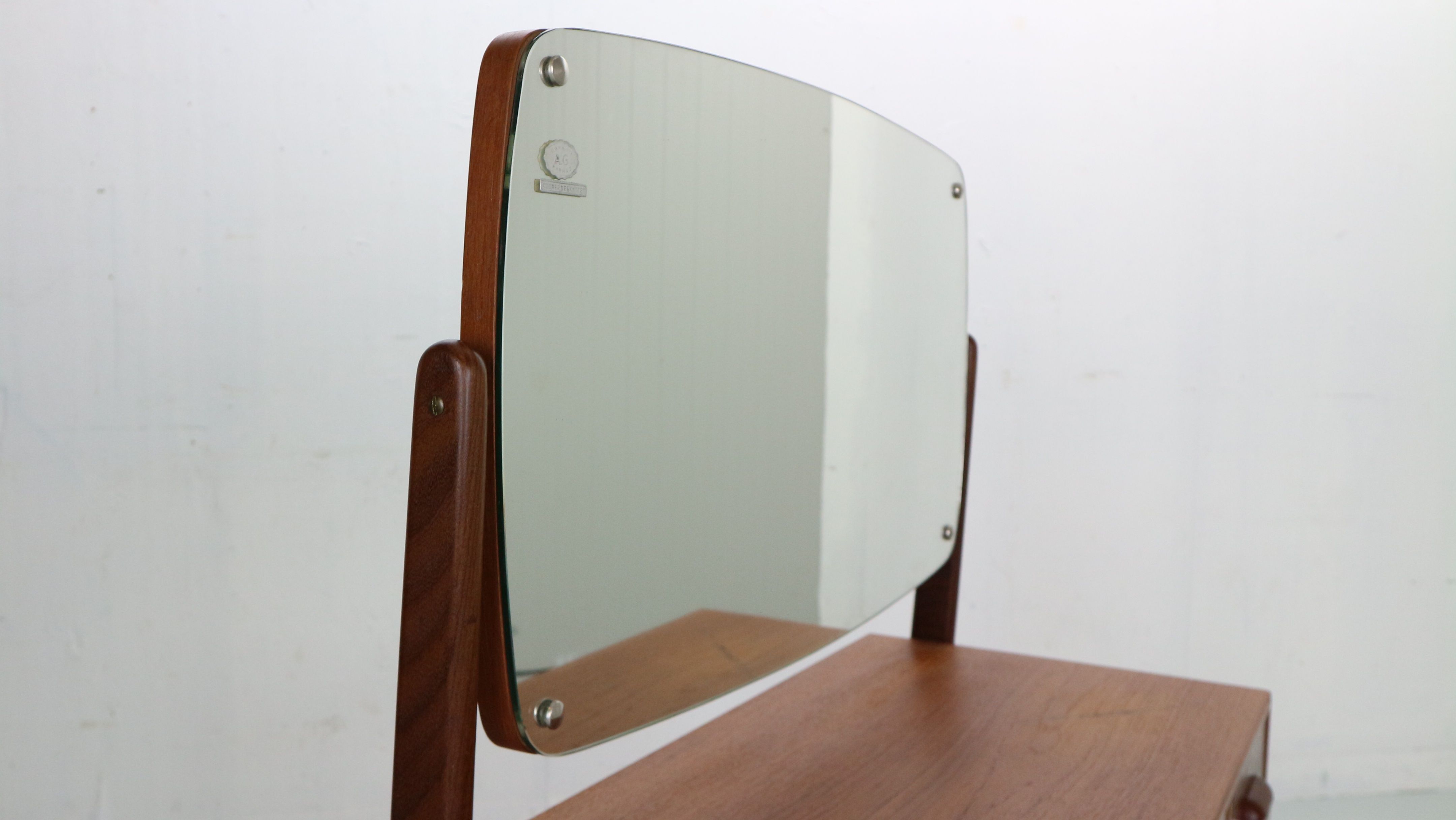Mid-Century Danish Dressing Table in Teak by by AG Spejl Kobberbeskyttet, 1960s