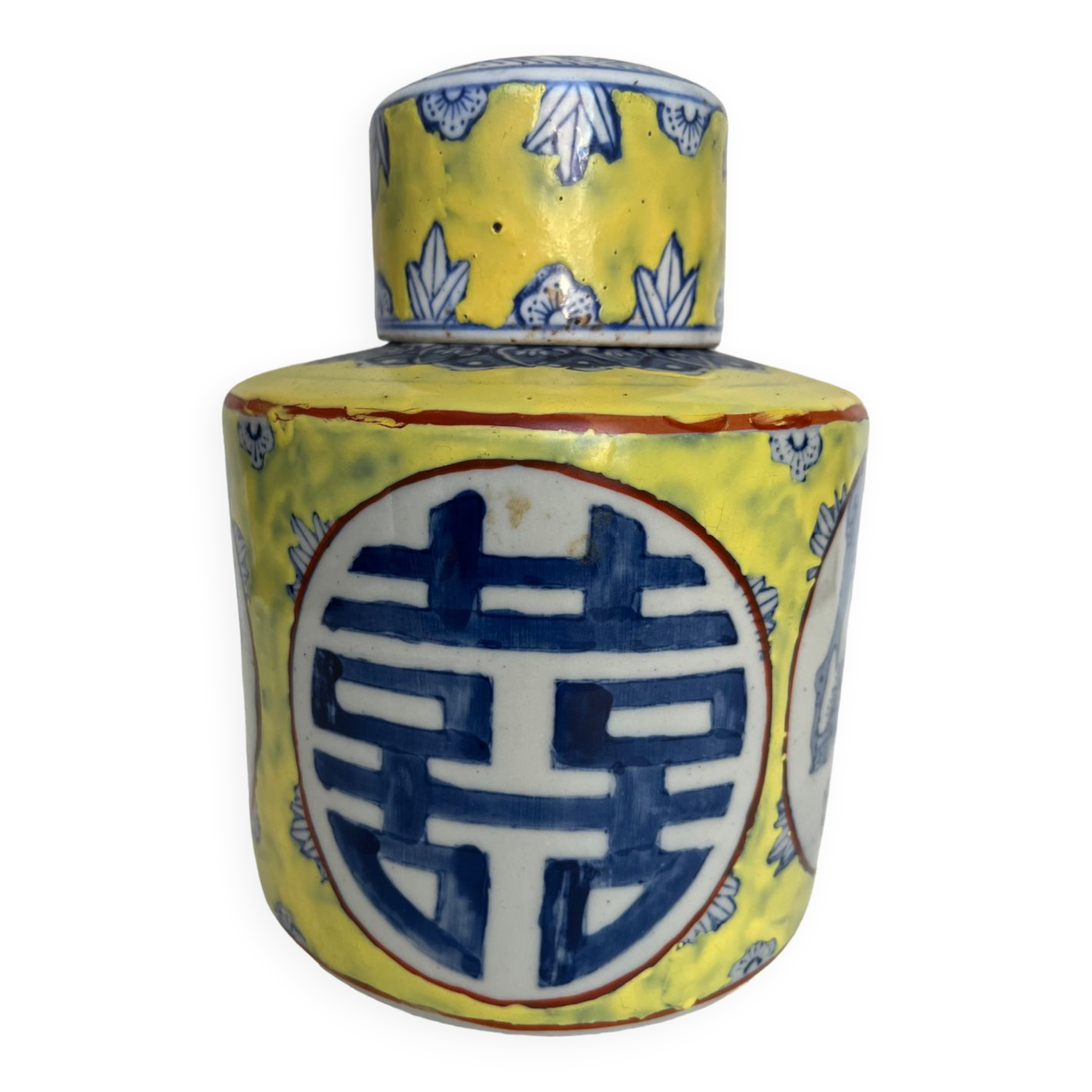 Faience ginger pot