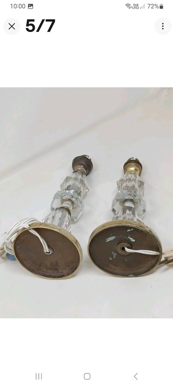 Two bedside lamp bases