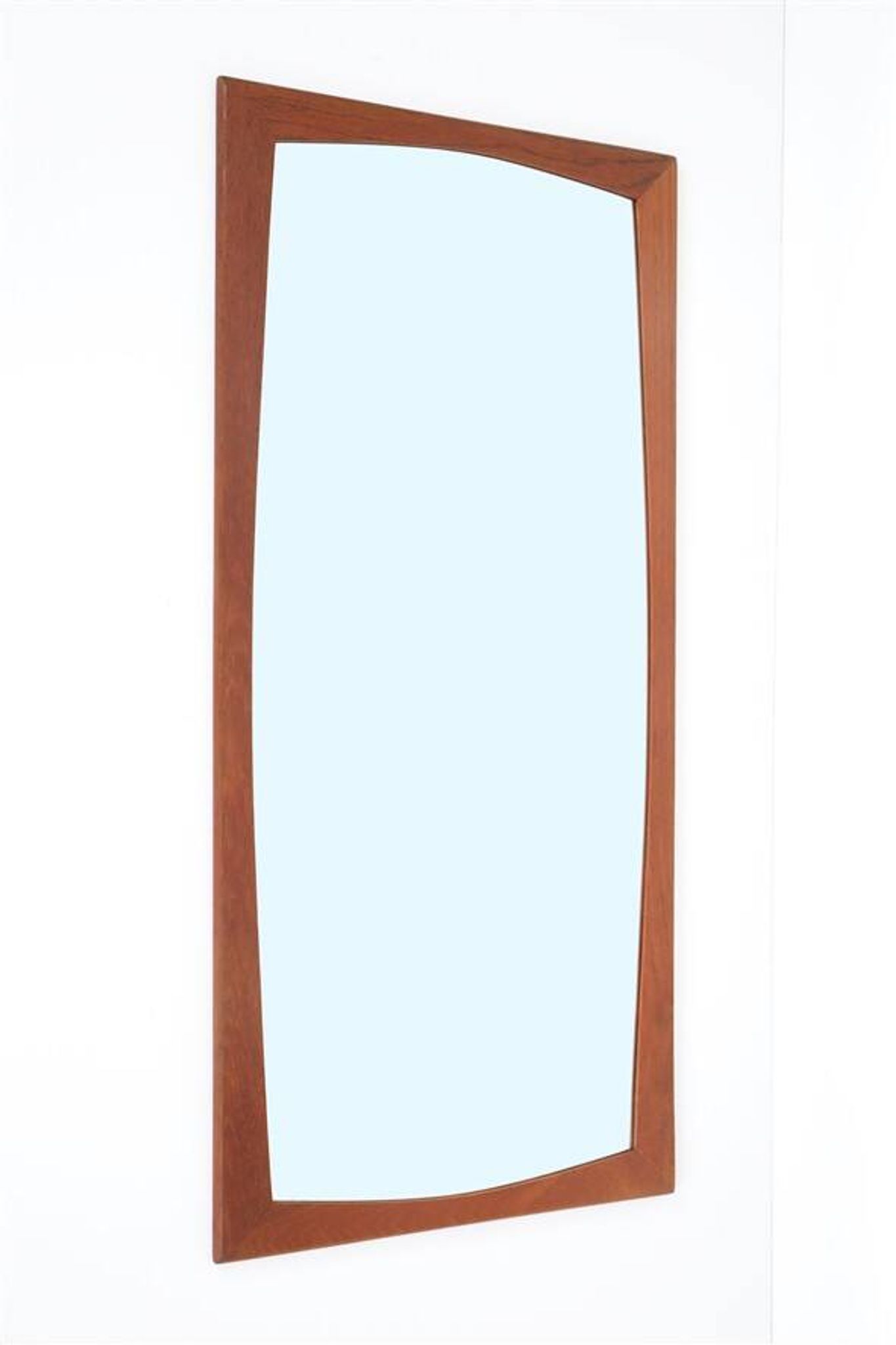 Big mid-century teak mirror / Danish modern design / 1960s