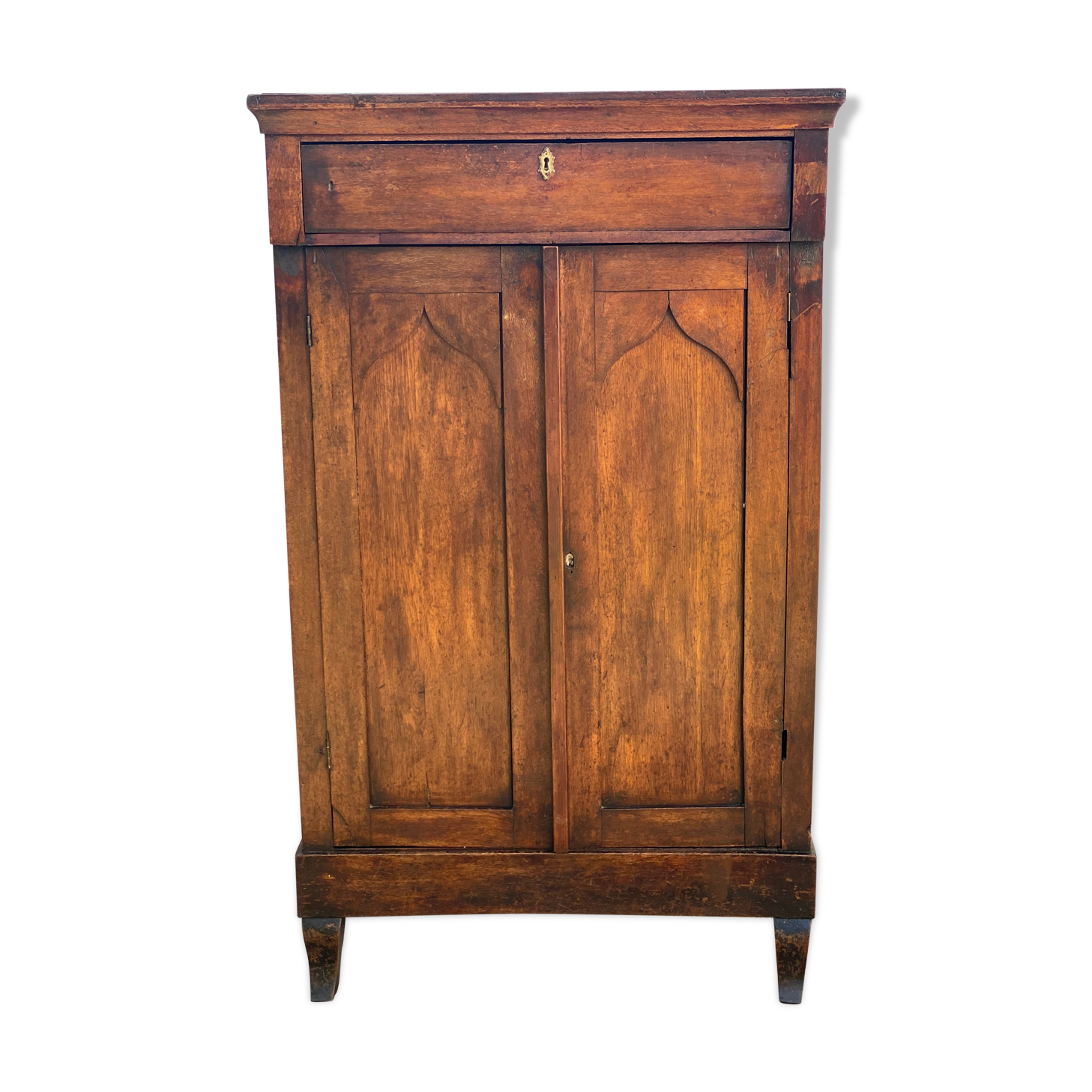 Biedermeier style oak wood cabinet