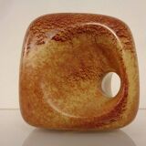 Italian ceramic cube vase by Roberto Rigon for Bertoncello, 1960s.