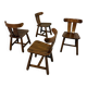 Brutalist oak dining chairs 1970’s